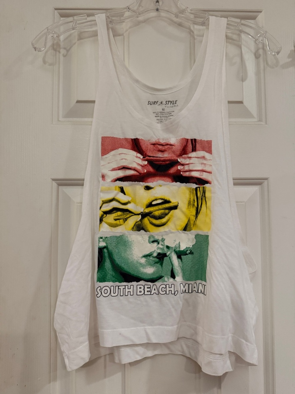🤩 Surf Style it’s a lifestyle South Beach Miami thin White tank tee w/open sides